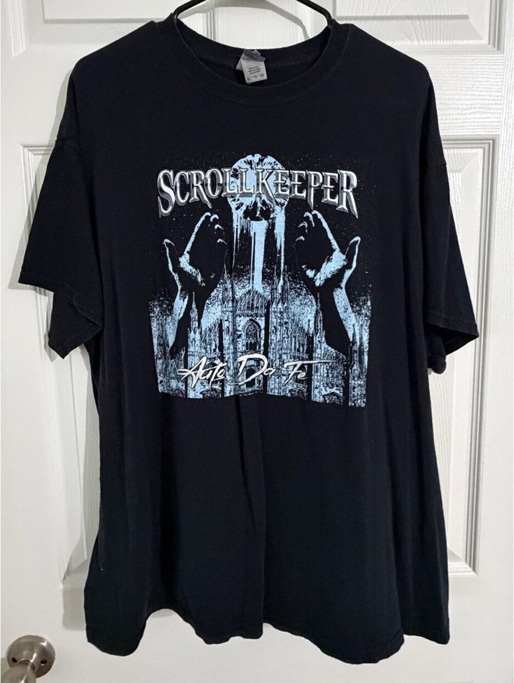 Scrollkeeper "Auto da fe” Black T-Shirt band fantasy size XL wizard cool